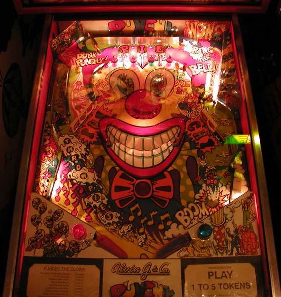 Fichier:Punchy the clown playfield illuminated.jpg